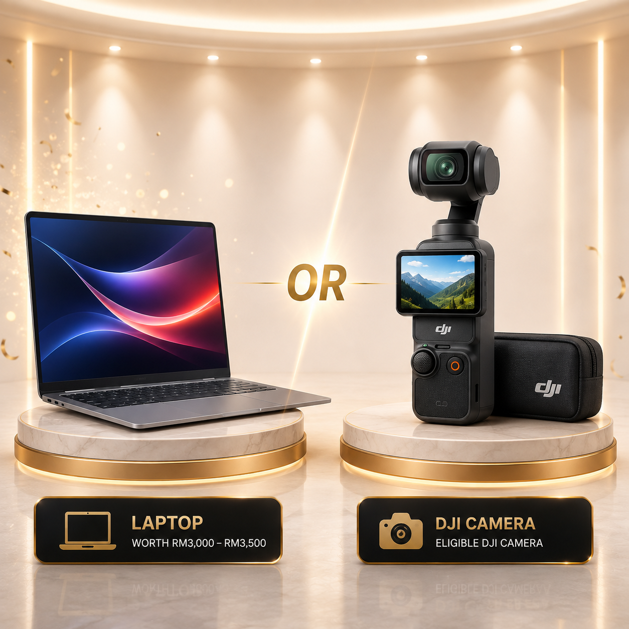 Laptop or DJI camera reward